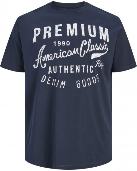 Jack & Jones Alex T-Shirt Dunkelblau - Herren-T-shirts - Herren-T-Shirts in großen Größen