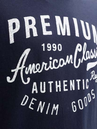 Jack & Jones Alex T-Shirt Dunkelblau - Herren-T-shirts - Herren-T-Shirts in großen Größen
