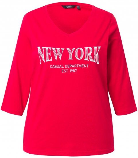 Ulla Popken City Name Graphic Tee Lychee - Bedruckte T-shirts für herren - 