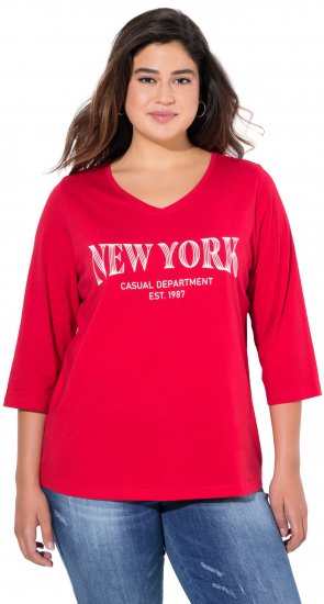 Ulla Popken City Name Graphic Tee Lychee - Bedruckte T-shirts für herren - 