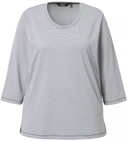 Ulla Popken Decorative Seam Short Sleeve Tee Grey - T-Shirts - T-Shirts für Damen