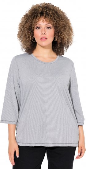 Ulla Popken Decorative Seam Short Sleeve Tee Grey - T-Shirts - T-Shirts für Damen