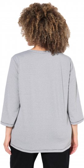 Ulla Popken Decorative Seam Short Sleeve Tee Grey - T-Shirts - T-Shirts für Damen