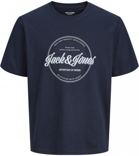 Jack & Jones Dover Denim O-Neck T-Shirt Blue - Herren-T-shirts - Herren-T-Shirts in großen Größen