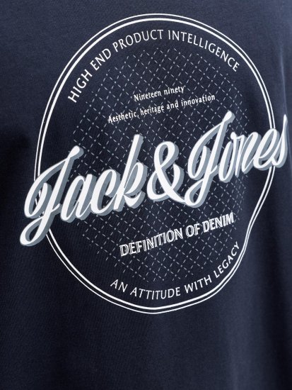 Jack & Jones Dover Denim O-Neck T-Shirt Blue - Herren-T-shirts - Herren-T-Shirts in großen Größen