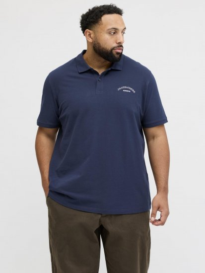 Jack & Jones College Logo Short Sleeve Polo Shirt Blue - Polo-shirts für herren - Polo-Shirts für Herren in großen Größen