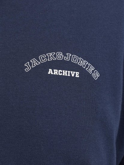 Jack & Jones College Logo Short Sleeve Polo Shirt Blue - Polo-shirts für herren - Polo-Shirts für Herren in großen Größen