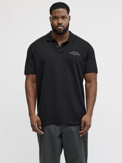 Jack & Jones College Logo Polo Short Sleeve Black - Polo-shirts für herren - Polo-Shirts für Herren in großen Größen