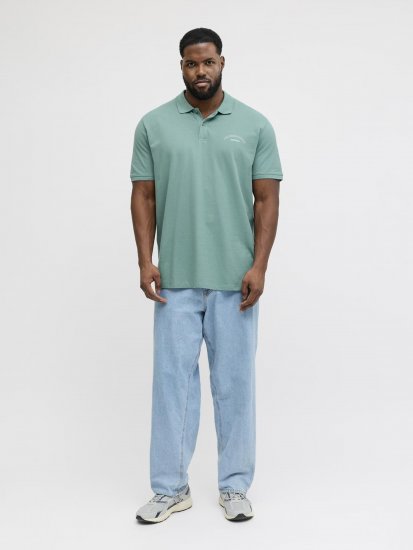 Jack & Jones College Logo Short Sleeve Polo Turquoise - Polo-shirts für herren - Polo-Shirts für Herren in großen Größen