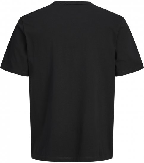 Jack & Jones College Logo Crew Neck T-Shirt Black - Herren-T-shirts - Herren-T-Shirts in großen Größen