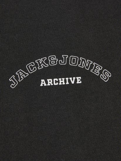 Jack & Jones College Logo Crew Neck T-Shirt Black - Herren-T-shirts - Herren-T-Shirts in großen Größen