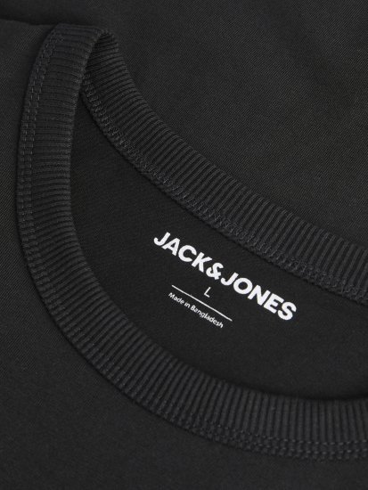 Jack & Jones College Logo Crew Neck T-Shirt Black - Herren-T-shirts - Herren-T-Shirts in großen Größen