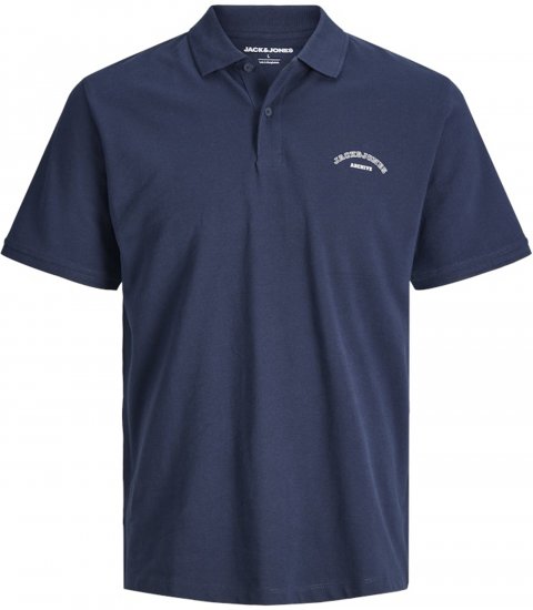 Jack & Jones College Logo Short Sleeve Polo Shirt Blue - Polo-shirts für herren - Polo-Shirts für Herren in großen Größen