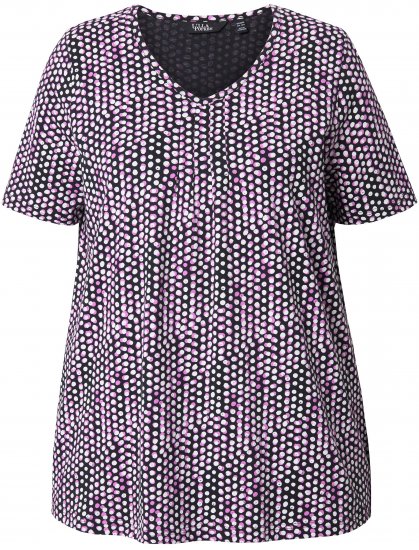 Ulla Popken So Many Dots Tee Light Heather - Bedruckte T-shirts für herren - 