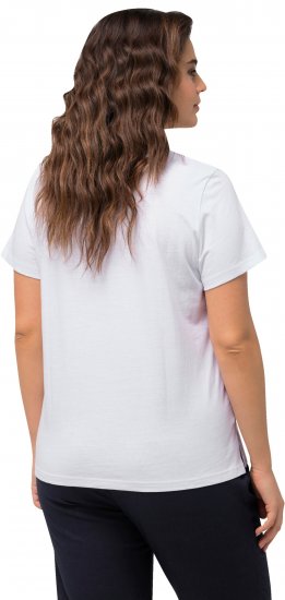 Ulla Popken BISOUS Short Sleeve Graphic Tee Snow White - Bedruckte T-shirts für herren - 
