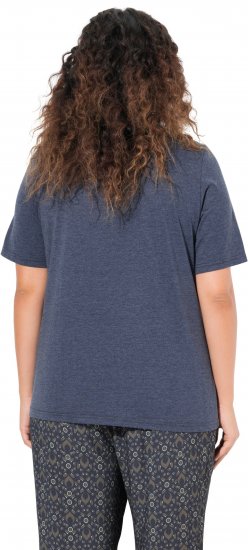 Ulla Popken Peacock Short Sleeve Graphic Tee - Bedruckte T-shirts für herren - 