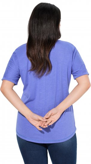 Ulla Popken Lady Of The Moon Short Sleeve Graphic Tee Lavender - Bedruckte T-shirts für herren - 