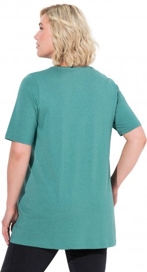 Ulla Popken Essential Front Pleat Tee Green - T-Shirts - T-Shirts für Damen