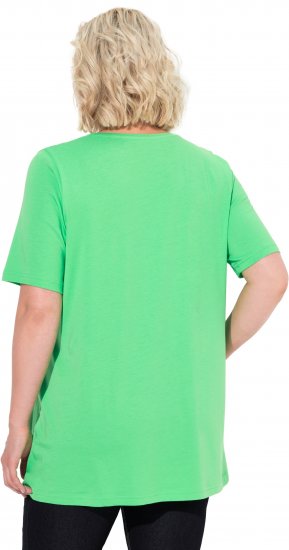 Ulla Popken Essential Front Pleat Tee Mint Green - T-Shirts - T-Shirts für Damen