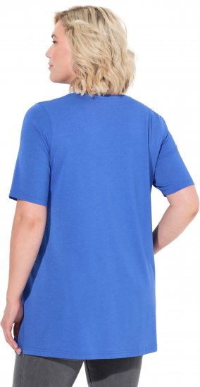 Ulla Popken Essential Front Pleat Tee Peacock Blue - T-Shirts - T-Shirts für Damen