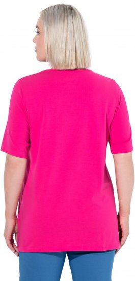 Ulla Popken Essential Square Neck Stretch Tee Magenta Pink - T-Shirts - T-Shirts für Damen
