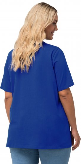 Ulla Popken Essential Square Neck Stretch Tee Cobalt Blue - T-Shirts - 