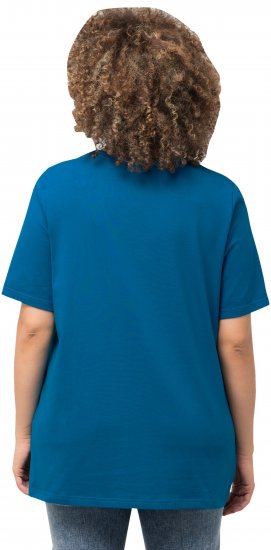 Ulla Popken Essential Square Neck Stretch Tee Medium Blue - T-Shirts - T-Shirts für Damen