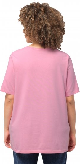 Ulla Popken Essential Square Neck Stretch Tee Light Pink - T-Shirts - T-Shirts für Damen