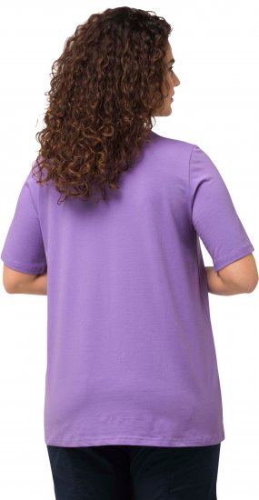 Ulla Popken Essential Square Neck Stretch Tee Pale Lilac - T-Shirts - 