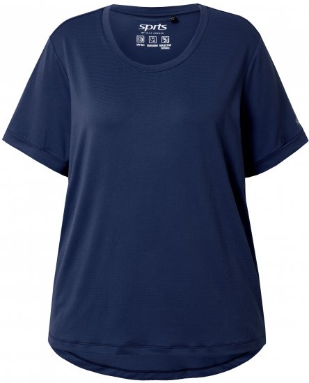 Ulla Popken UPF 50 Quick Drying Tee Navy - T-Shirts - T-Shirts für Damen