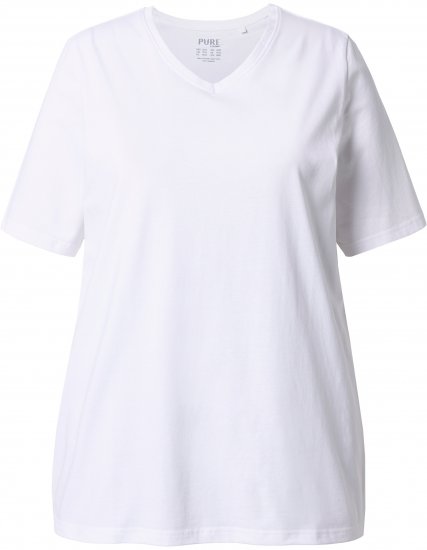 Ulla Popken Eco Cotton Basic T-Shirt 2-Pack Green/White - T-Shirts - 