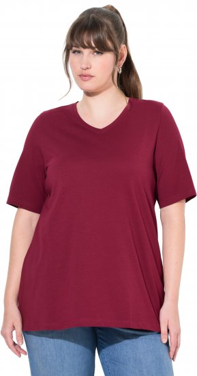 Ulla Popken Eco Cotton Basic T-Shirt 2-Pack Red/Navy - T-Shirts - T-Shirts für Damen