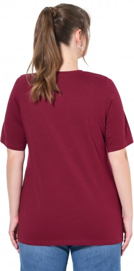 Ulla Popken Eco Cotton Basic T-Shirt 2-Pack Red/Navy - T-Shirts - T-Shirts für Damen
