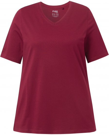 Ulla Popken Eco Cotton Basic T-Shirt 2-Pack Red/Navy - T-Shirts - T-Shirts für Damen