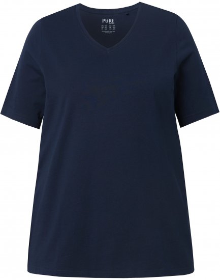 Ulla Popken Eco Cotton Basic T-Shirt 2-Pack Red/Navy - T-Shirts - T-Shirts für Damen