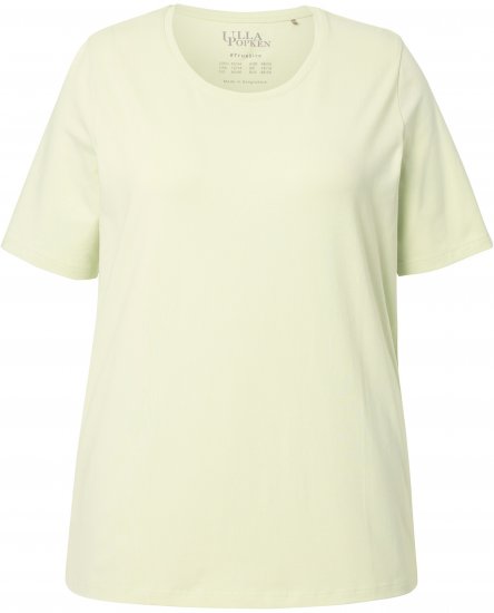 Ulla Popken Essential Round Neck Stretch Tee Pistachio - T-Shirts - 