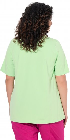 Ulla Popken Essential Round Neck Stretch Tee Light Green - T-Shirts - T-Shirts für Damen