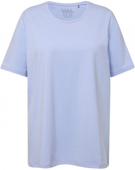Ulla Popken Essential Round Neck Stretch Tee Sky Blue - T-Shirts - T-Shirts für Damen