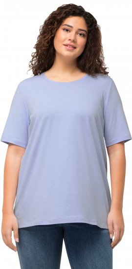 Ulla Popken Essential Round Neck Stretch Tee Sky Blue - T-Shirts - T-Shirts für Damen