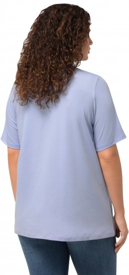 Ulla Popken Essential Round Neck Stretch Tee Sky Blue - T-Shirts - T-Shirts für Damen