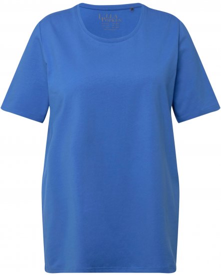 Ulla Popken Essential Round Neck Stretch Tee Royal Blue - T-Shirts - 