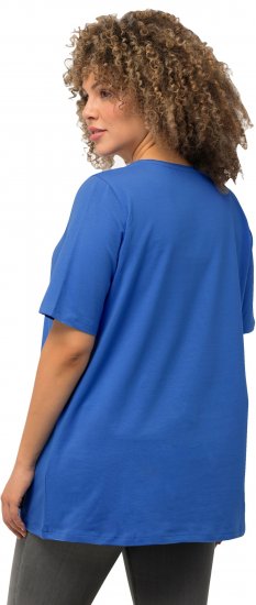 Ulla Popken Essential Round Neck Stretch Tee Royal Blue - T-Shirts - 