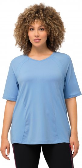 Ulla Popken Quick-Drying Short Sleeve T-Shirt Pale Blue - T-Shirts - 