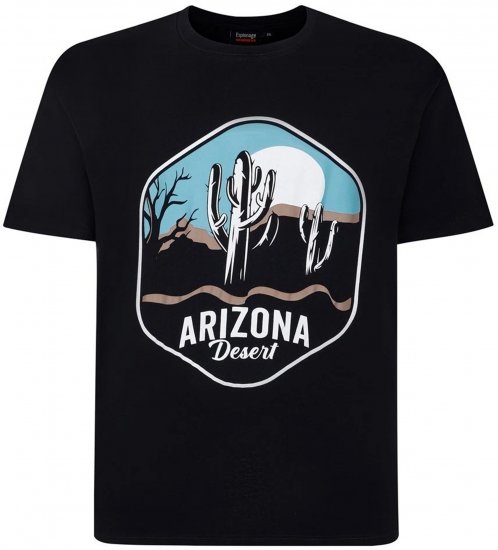 Espionage T421 Arizona T-Shirt Black - Herren-T-shirts - Herren-T-Shirts in großen Größen