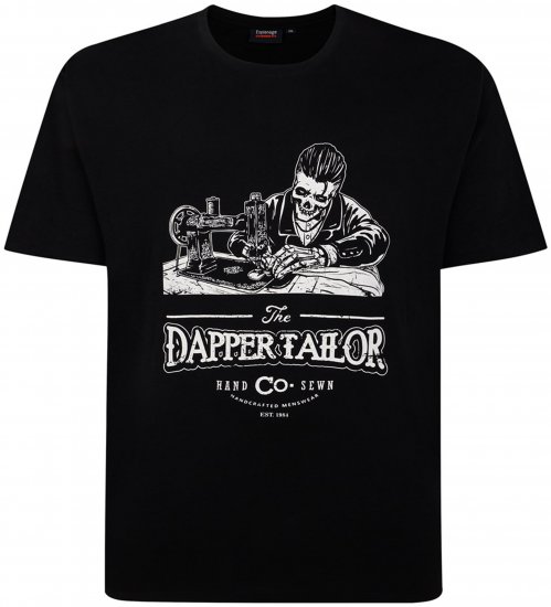 Espionage T426 Dapper Tailor Printed T-Shirt Black - Bedruckte T-shirts für herren - Bedruckte T-Shirts für Herren