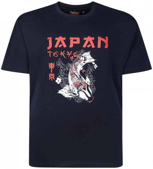 Espionage T437 Japan T-Shirt Black - Herren-T-shirts - Herren-T-Shirts in großen Größen