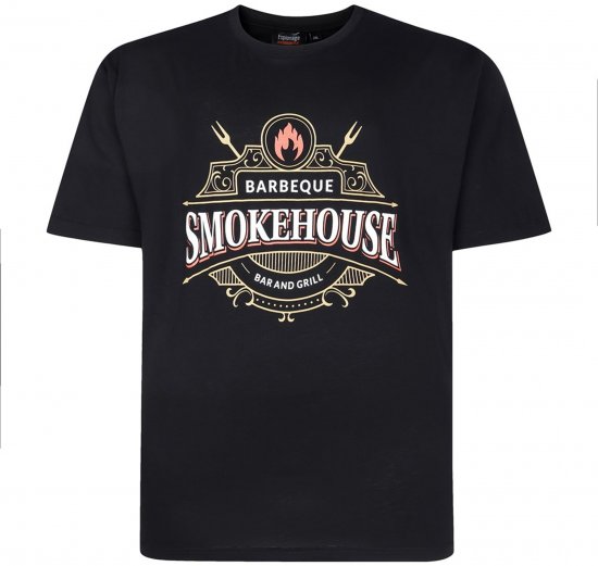 Espionage T437 Smokehouse Printed T-Shirt Black - Bedruckte T-shirts für herren - Bedruckte T-Shirts für Herren