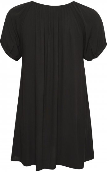 Kaffe Curve Ami Kurzarm Tunika Tiefschwarz - T-Shirts - 
