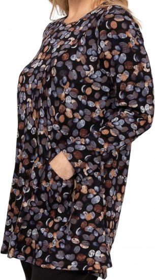Scandinavian Caramel Flower Petals Tunic Copper and Blue - Bedruckte T-shirts für herren - 