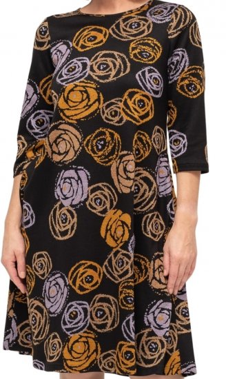 Scandinavian Caramel Flower Petals Dress Lavender and Orange - DAMENBEKLEIDUNG 40-66 - 